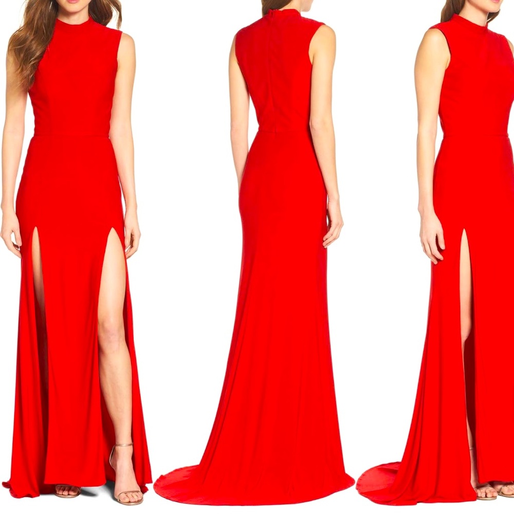 Red Mac Duggal formal dress, worn once